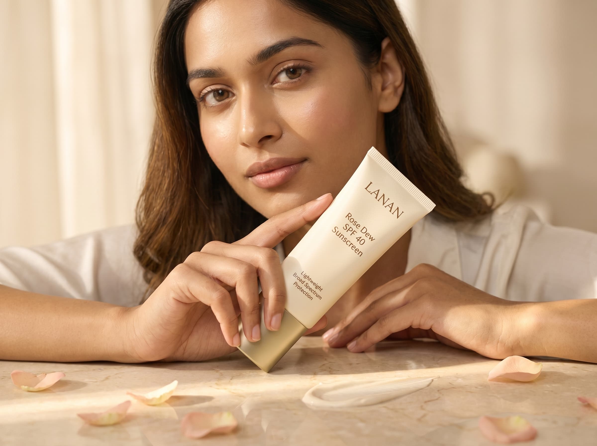 SPF sunscreen tube